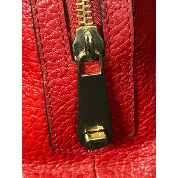 Michael Kors SMYTHE Dome Pebble Leather Satchel Shoulder Bag Chili 30T5GSOS3E - Picture 3 of 10